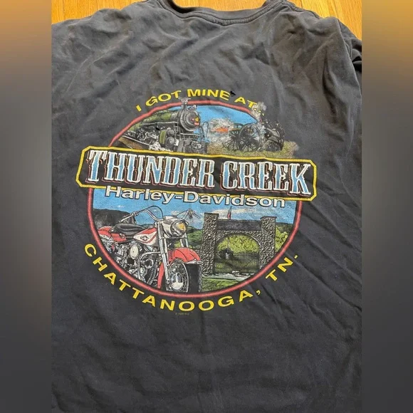 Y2k Vintage Sleeveless Harley Davidson Cut Off T Shirt - Picture 5 of 10